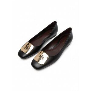 TORY BURCH GEORGIA Ballet Goat Leather Square Toe Flat Shoe Women Size 11